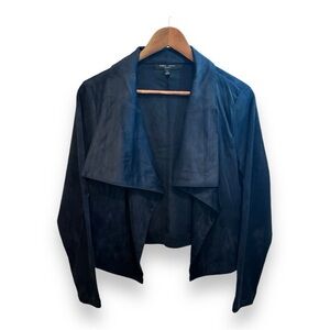 Romeo & Juliet Couture Microsuede Open Front Jacket Womens Large Polyester